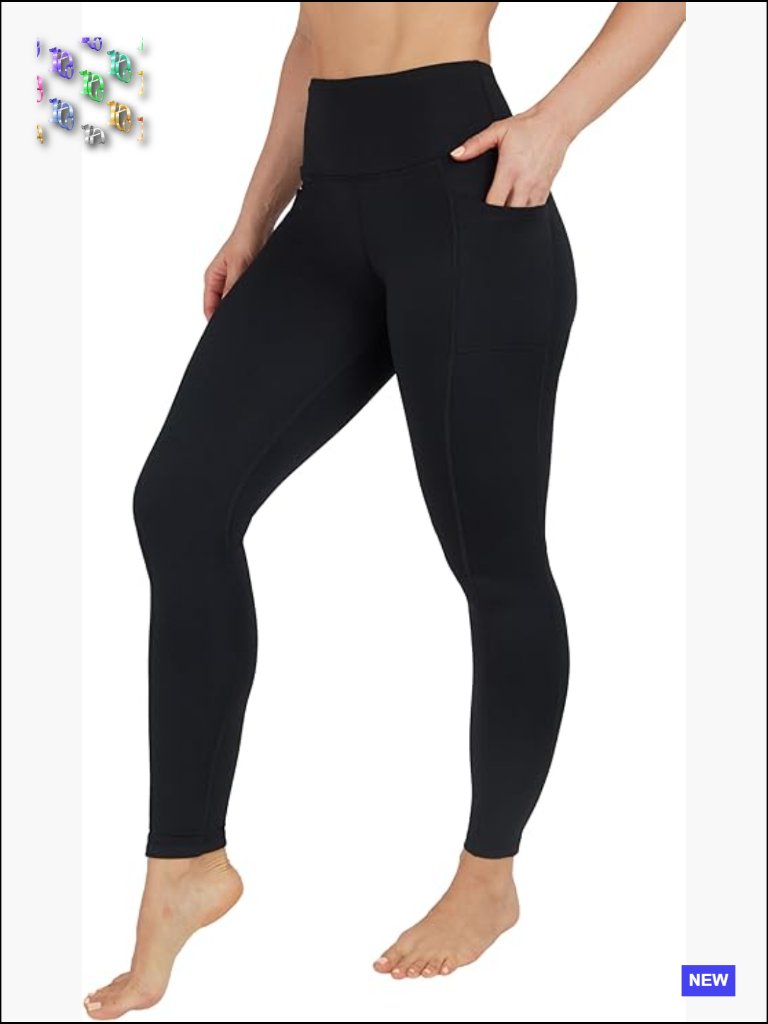 High Waist Fleece Lined Leggings With Side Pocket Yoga Pants